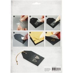 Dekorationsfolie og design limark, f&oslash;dselsdag, ark 15x15 cm, m&oslash;rk bl&aring;, s&oslash;lv, 2x2 ark/ 1 pk.