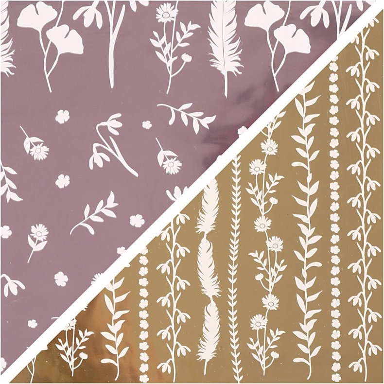 Dekorationsfolie og design limark, ark 15x15 cm, 2x2 ark/ 1 pk.