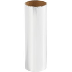 Dekorationsfolie, B: 15,5 cm, tykkelse 0,02 mm, s&oslash;lv, 50 cm/ 1 rl.