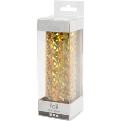 Dekorationsfolie, B: 15,5 cm, tykkelse 0,02 mm, guld, 50 cm/ 1 rl.