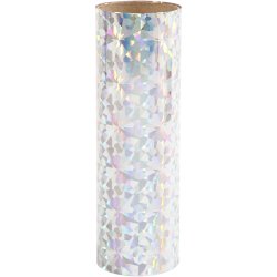 Dekorationsfolie, B: 15,5 cm, tykkelse 0,02 mm, s&oslash;lv, 50 cm/ 1 rl.