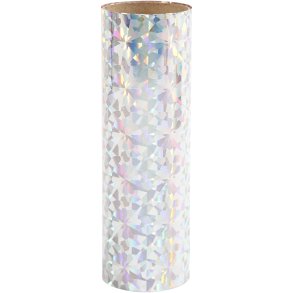 Dekorationsfolie, B: 15,5 cm, tykkelse 0,02 mm, sølv, 50 cm/ 1 rl.