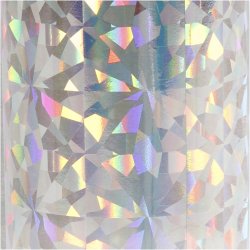 Dekorationsfolie, B: 15,5 cm, tykkelse 0,02 mm, s&oslash;lv, 50 cm/ 1 rl.