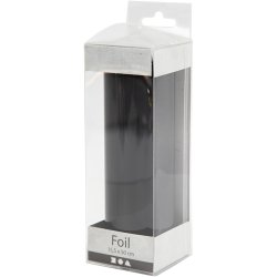 Dekorationsfolie, B: 15,5 cm, tykkelse 0,02 mm, sort, 50 cm/ 1 rl.