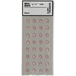 Rhinsten, diam. 8 mm, lyser&oslash;d, 32 stk./ 1 pk.