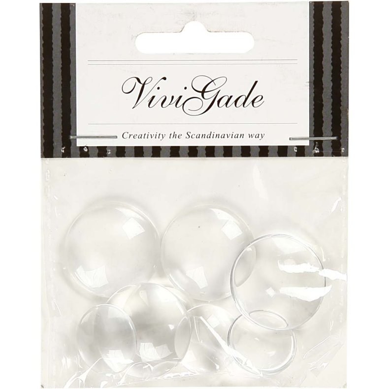 Cabochons , diam. 18+25 mm, 8 stk./ 1 pk.