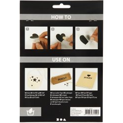 Rub on Stickers, stjerner, ark 12,2x15,3 cm, 1 pk.