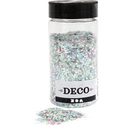 Glitter og pailletter, pastelfarver, 170 g/ 1 ds.