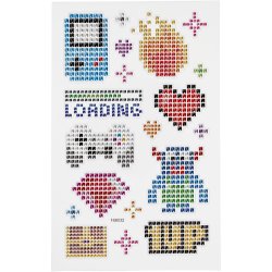Diamond stickers, gadgets, ark 10x16 cm, 1 ark