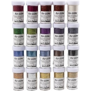 Bio-glimmer, ass. farver, 20x27 ml/ 1 pk.