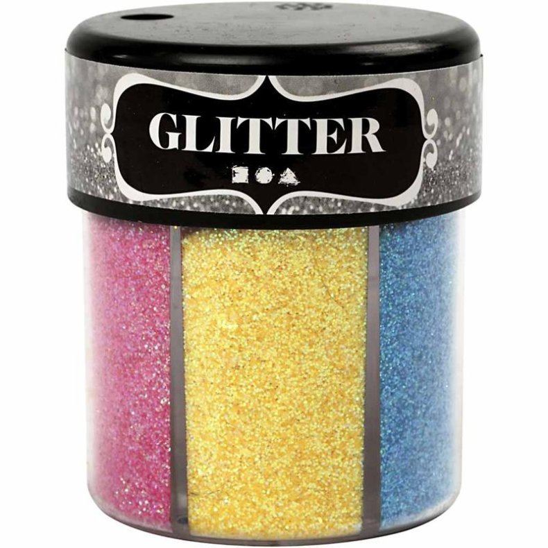 Glitter, ass. farver