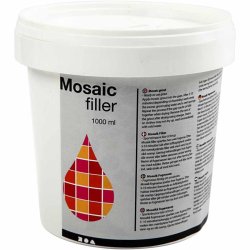 Mosaik Tile Grout, hvid, 1000 ml/ 1 spand
