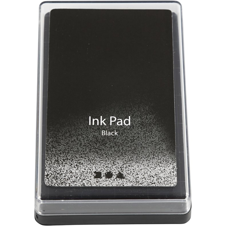 Stempelpude, H: 2 cm, str. 9x6 cm, sort, 1 stk.