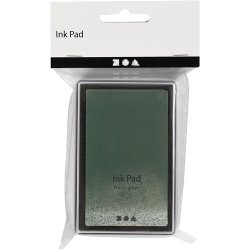 Stempelpude, H: 2 cm, str. 9x6 cm, l&oslash;vgr&oslash;n, 1 stk.