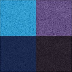 Stempelpude, H: 2 cm, str. 3,5x3,5 cm, bl&aring;, himmelbl&aring;, lilla, violet, 4 stk./ 1 pk.