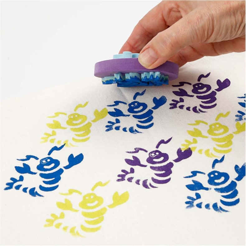 Skumstempler, dyr, diam. 7,5 cm, tykkelse 2,5 cm, 6 stk./ 1 pk.