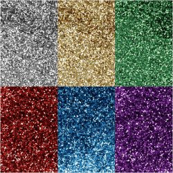 Bio-glimmer, ass. farver, 6x7 ml/ 1 pk.