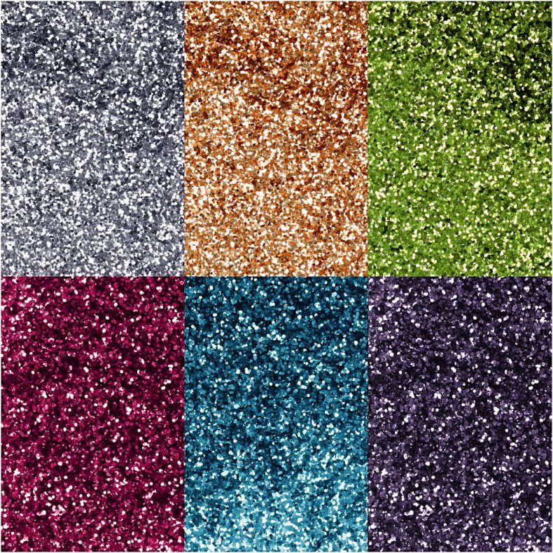 Bio-glimmer, ass. farver, 6x7 ml/ 1 pk.