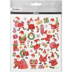 Stickers, julemand i hopla, ark 15x16,5 cm, 1 ark