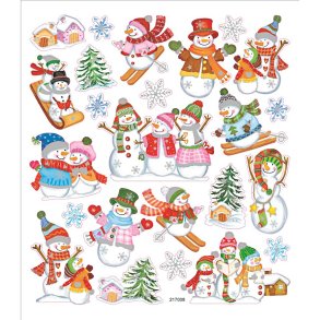 Stickers, snem&aelig;nd p&aring; ski, ark 15x16,5 cm, 1 ark