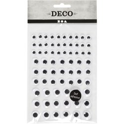 Rulle&oslash;jne, selvkl&aelig;bende, diam. 8+12+14 mm, hvid, 69 stk., 1 ark