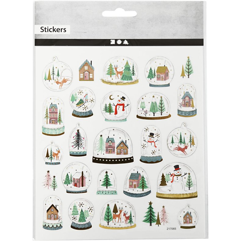 Stickers, rystekugler, ark 15x16,5 cm, 1 ark