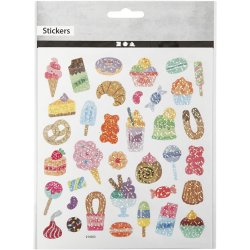 Stickers, slik, ark 15x16,5 cm, 1 ark