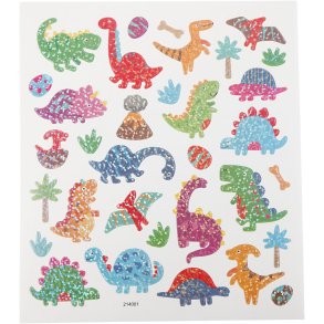 Stickers, dino, ark 15x16,5 cm, 1 ark