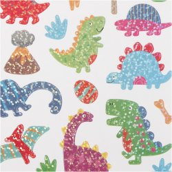 Stickers, dino, ark 15x16,5 cm, 1 ark