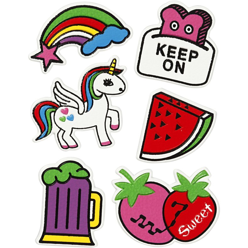 Soft Stickers, Keep on, 12,2x17,75 cm, 1 ark