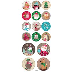 Stickers, jul, B: 30+40 mm, ark 10x23 cm, ca. 16 stk., 1 ark