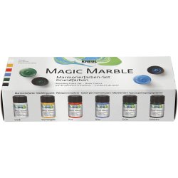 Magic Marble Marmoreringsmaling, standardfarver, 6x20 ml/ 1 pk.