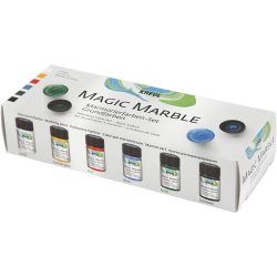 Magic Marble Marmoreringsmaling, standardfarver, 6x20 ml/ 1 pk.