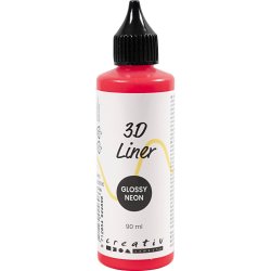 3D Liner, blank, halvd&aelig;kkende, neon pink, 90 ml/ 1 fl.