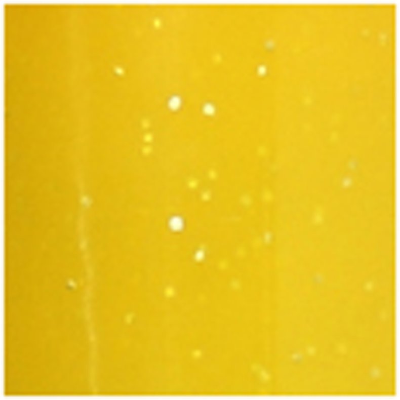 Glas- og Porcel&aelig;nstusch, glitter, streg 2-4 mm, halvd&aelig;kkende, gul, 1 stk.