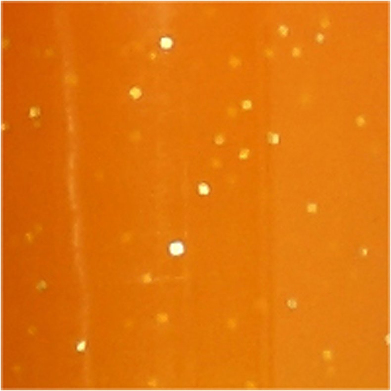 Glas- og Porcel&aelig;nstusch, glitter, streg 2-4 mm, halvd&aelig;kkende, orange, 1 stk.