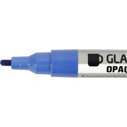 Glas- og porcel&aelig;nstusch, streg 1-2 mm, halvd&aelig;kkende, ass. farver, 12 stk./ 1 pk.