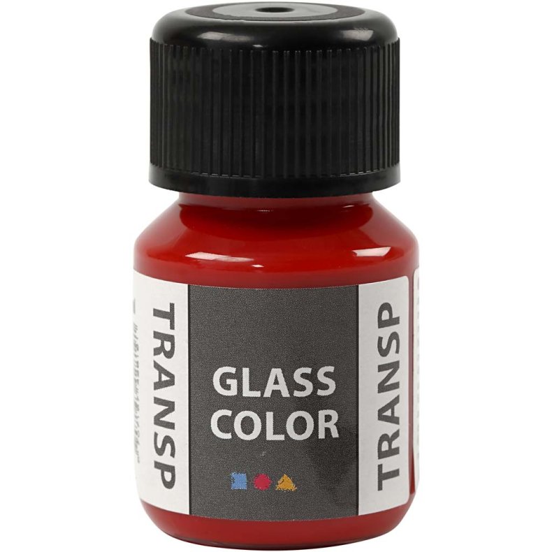 Glass Color Transparent, r&oslash;d, 30ml/ 1 fl.