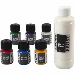 Glass Color Frost, ass. farver, 6x30 ml/ 1 pk.
