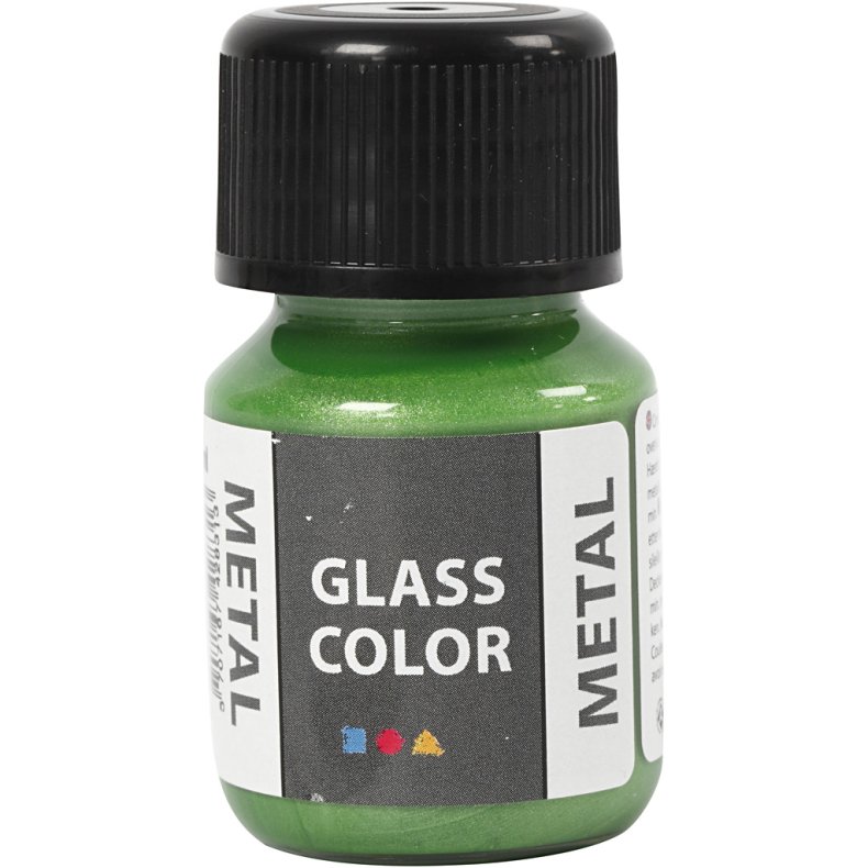 Glass Color Metal, gr&oslash;n, 30ml/ 1 fl.