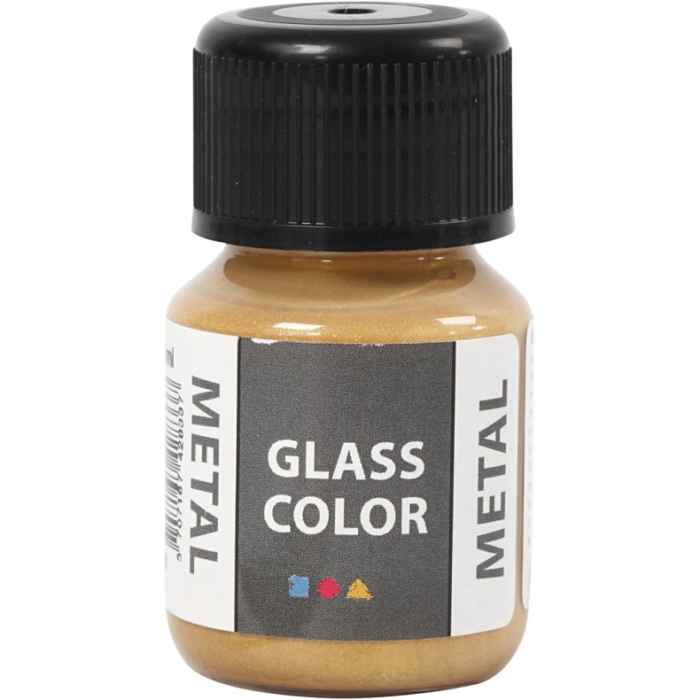 Glass Color Metal, guld, 30ml/ 1 fl.