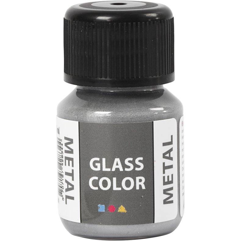 Glass Color Metal, s&oslash;lv, 30ml/ 1 fl.