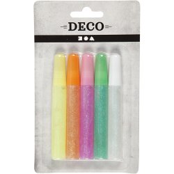 Glimmerlim, pastelfarver, 5x10 ml/ 1 pk.