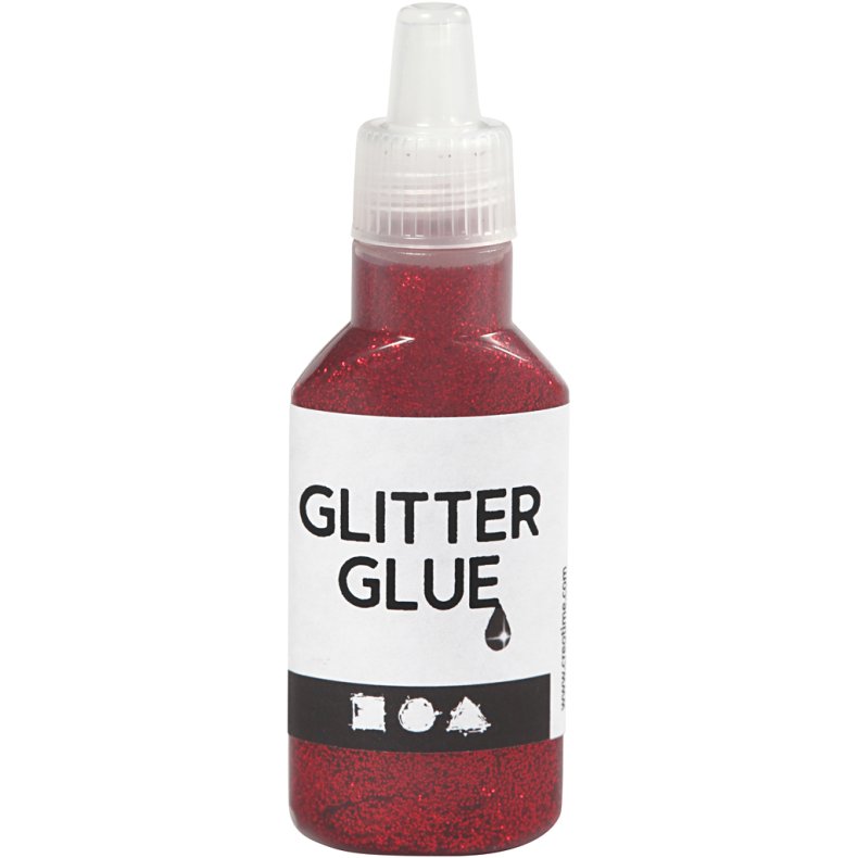 Glitterlim, r&oslash;d