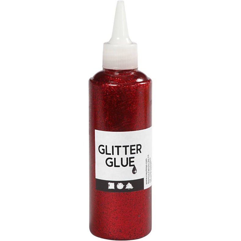 Glitterlim, r&oslash;d