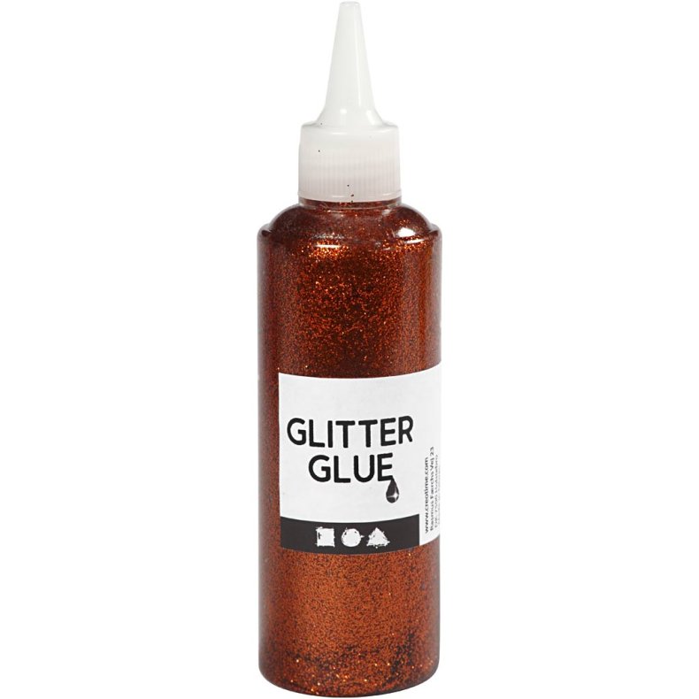 Glitterlim, orange