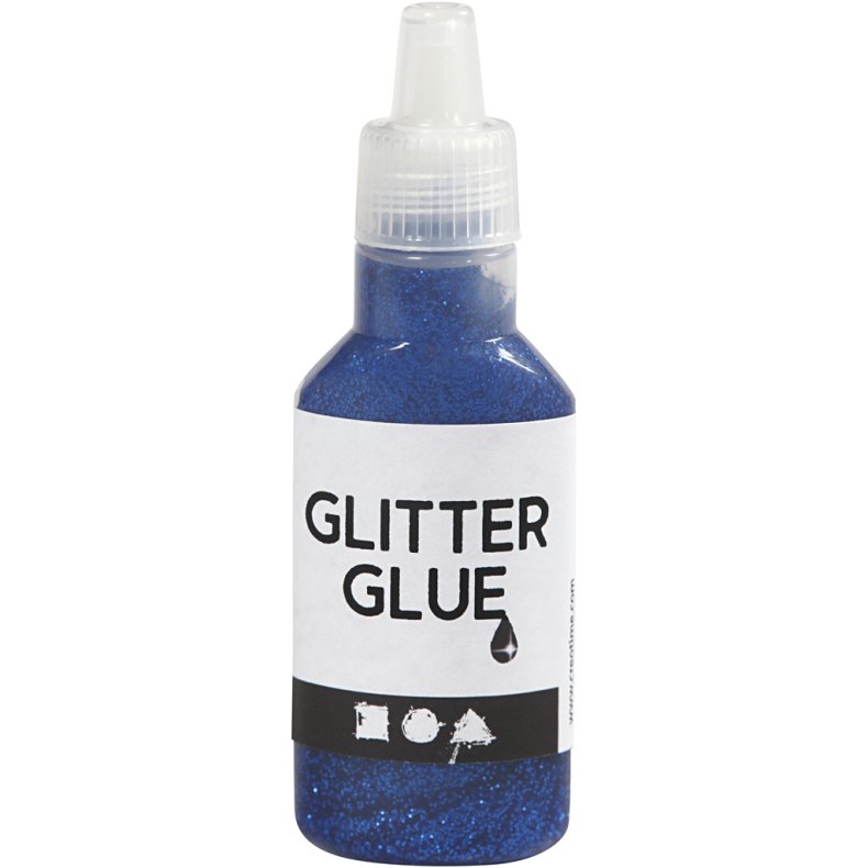 Glitterlim, m&oslash;rk bl&aring;