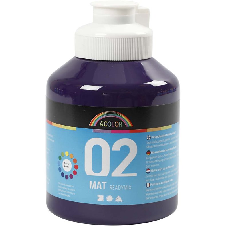 Akrylmaling Mat, violet, 500ml/ 1 fl.