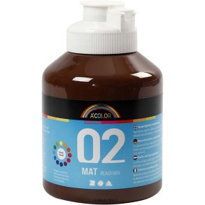 Akrylmaling Mat, brun, 500 ml/ 1 fl.