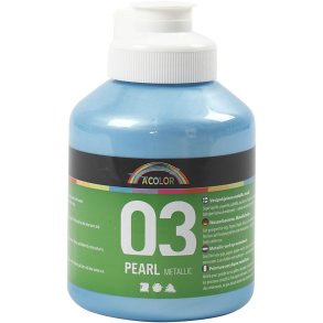 Akrylmaling Metallic, metallic, lyseblå, 500 ml/ 1 fl.